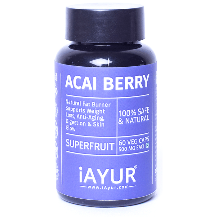 iAYUR Acai Berry Extract 500mg Veg Capsule