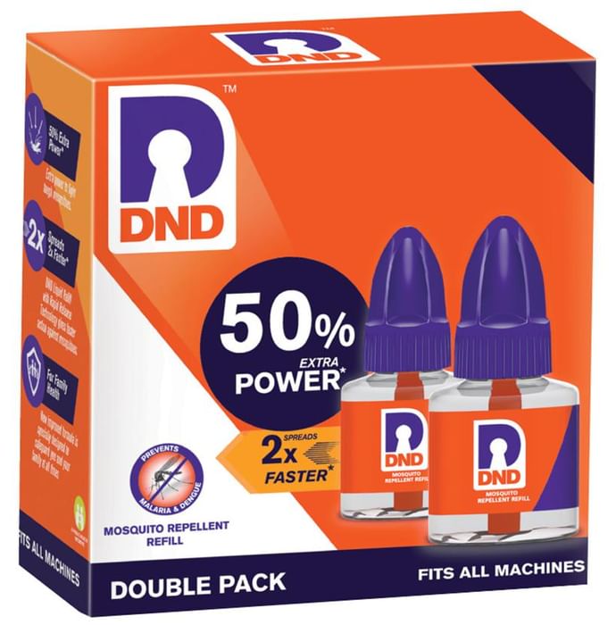 DND 50% Extra Power Spreads 2x Faster Mosquito Repellant Refill (45ml Each)