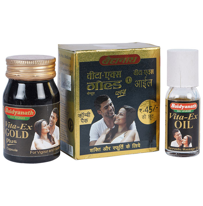 Baidyanath (Jhansi) Vita-Ex Gold Plus 20 Capsule & Vita-Ex Oil 15ml