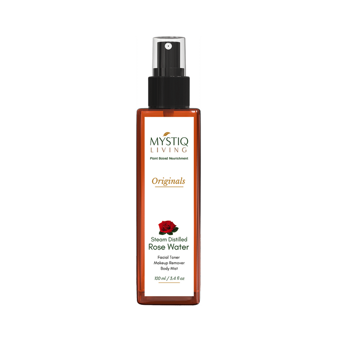 Mystiq Living Steam Distilled Rose Water Facial Toner