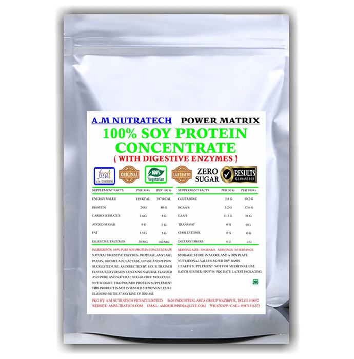 A.M Nutratech Power Matrix 100% Soy Protein Concentrate