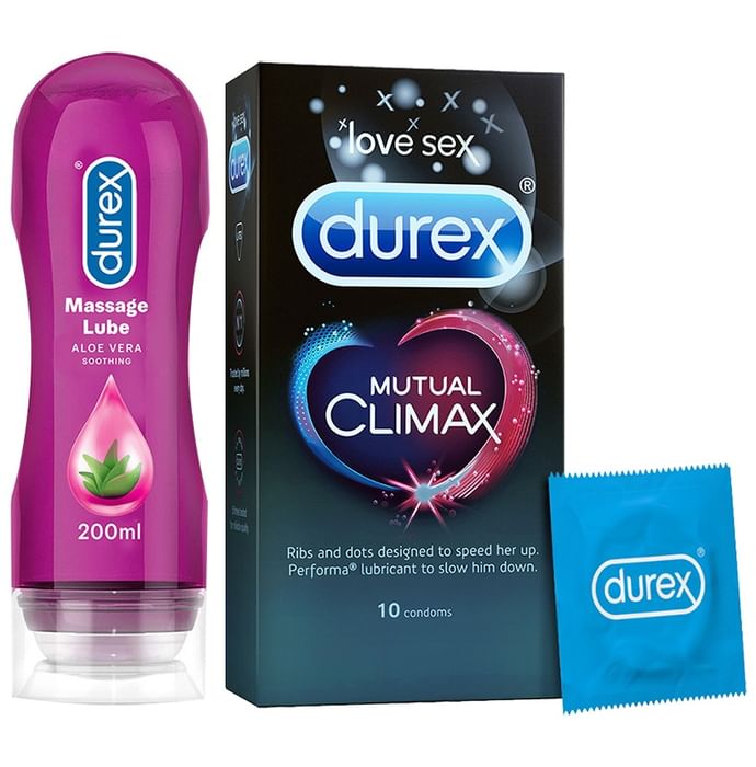 Durex Honeymoon Pack (Mutual Climax Condoms + Soothing Aloe Vera Lube)