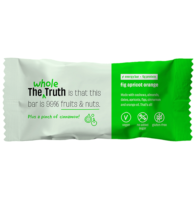 The Whole Truth Vegan Energy Bar (40gm Each) Fig Apricot Orange