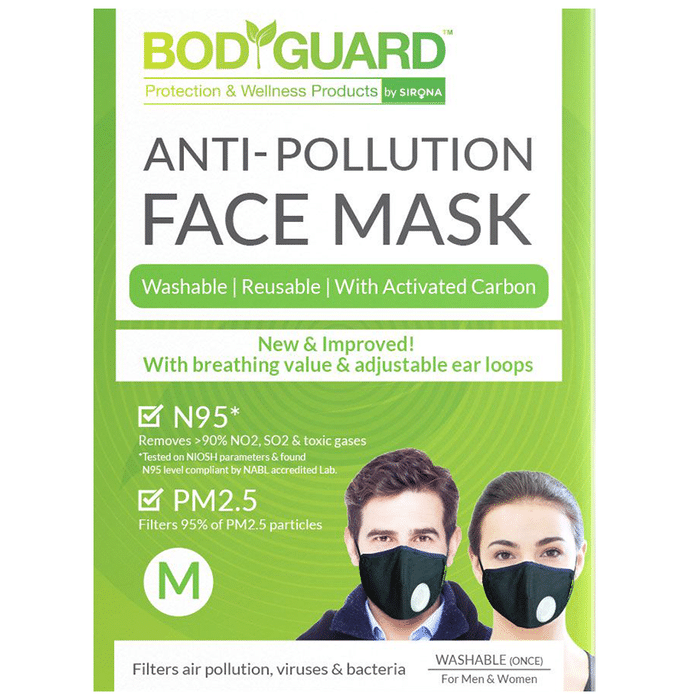 Bodyguard Medium N95 + PM2.5 Anti-Pollution Face Mask with Valve & Activated Carbon