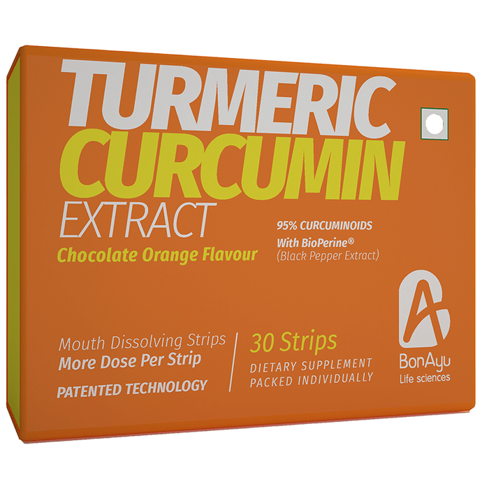 BonAyu Turmeric Curcumin Extract Mouth Dissolving Strip Chocolate Orange