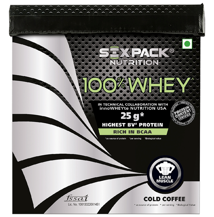 Sixpack Nutrition 100% Whey Protein Powder Cold Coffee