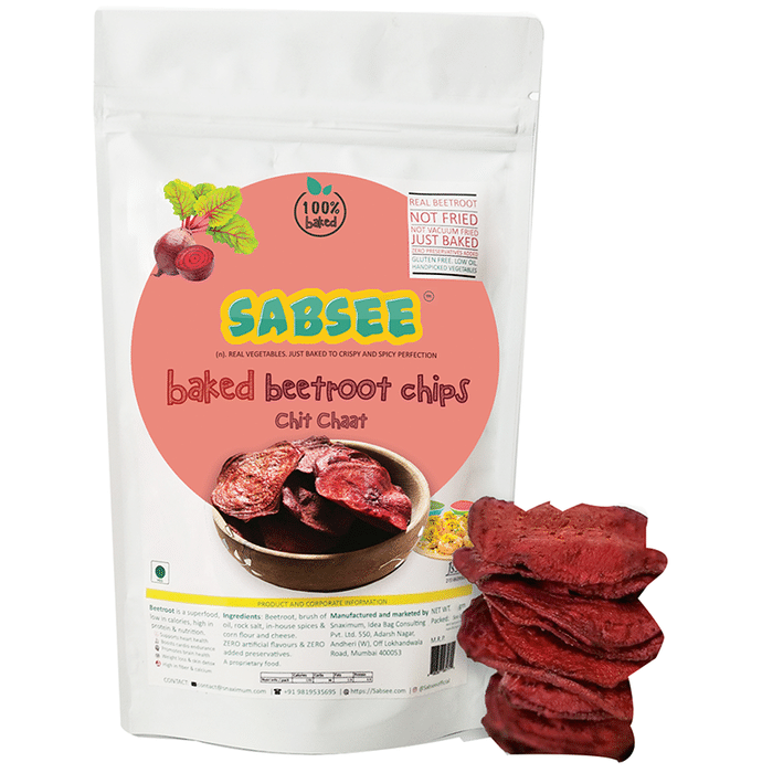 Sabsee Baked Beetroot Chips Chit Chaat Pack of 2