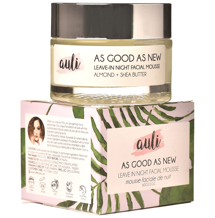 Auli As Good As New Leave-In Night Facial Mousse Almond+Shea Butter