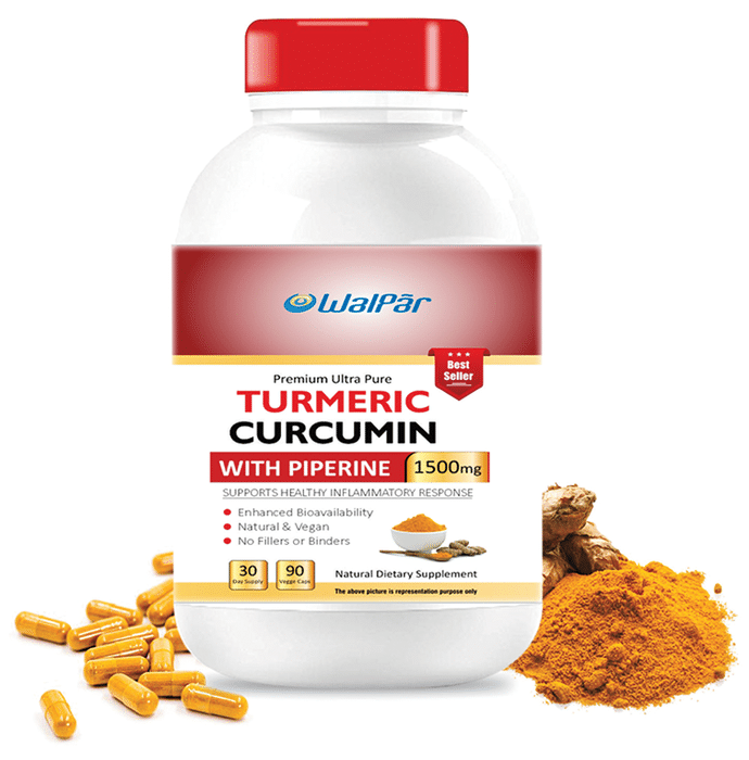 Walpar Turmeric Curcumin with Piperine 1500mg Vegge Capsule