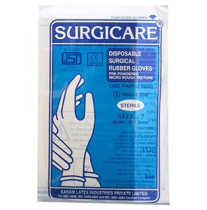 Surgicare Disposable Rubber Gloves 7