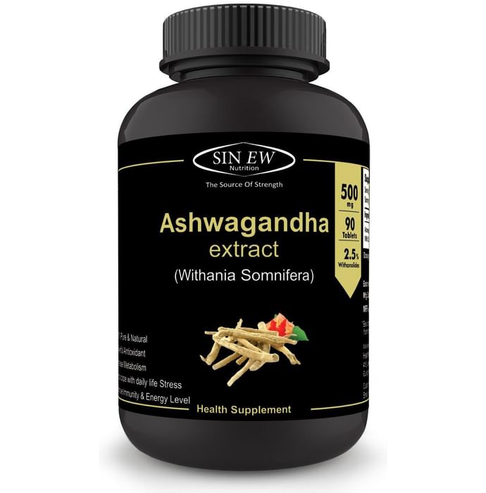 Sinew Nutrition Ashwagandha Supports General Wellness 500mg Tablet