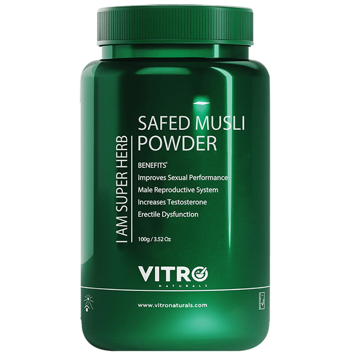 Vitro Naturals I Am Super Herb Safed Musli Powder Boosts Immunity, Strength & Stamina Booster Powder