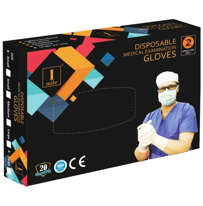 1Mile Disposable Medical Examination Glove Small