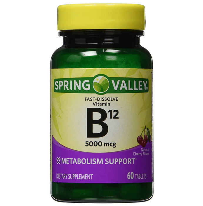 Spring Valley Vitamin B12 5000mcg Tablet Natural Cherry