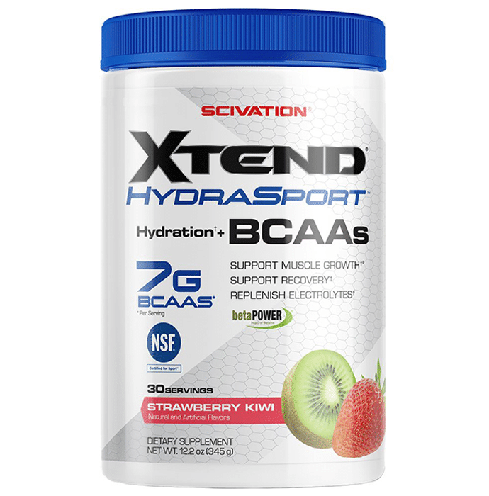 Scivation Hydrasport Hydration+ BCAAs Powder Strawberry Kiwi