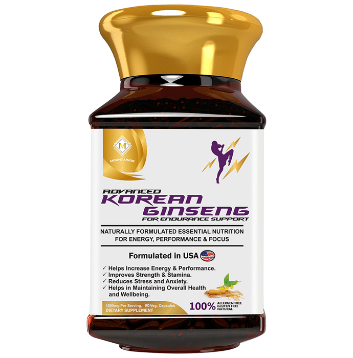Mountainor Advanced Korean Ginseng for Endurance Support Veg Capsule