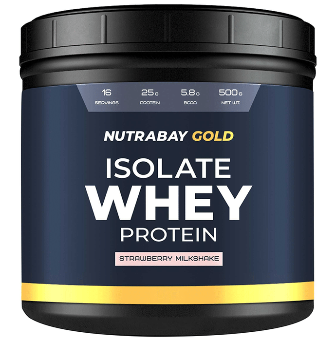 Nutrabay Gold Isolate Whey Protein Strawberry Milkshake