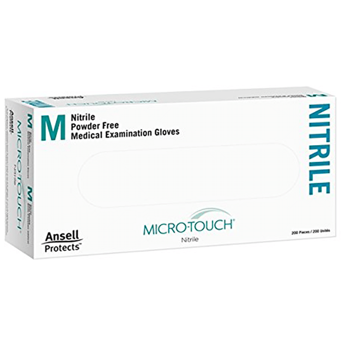 Ansell Micro-Touch Nitrile Powder Free Medical Examination Gloves Medium