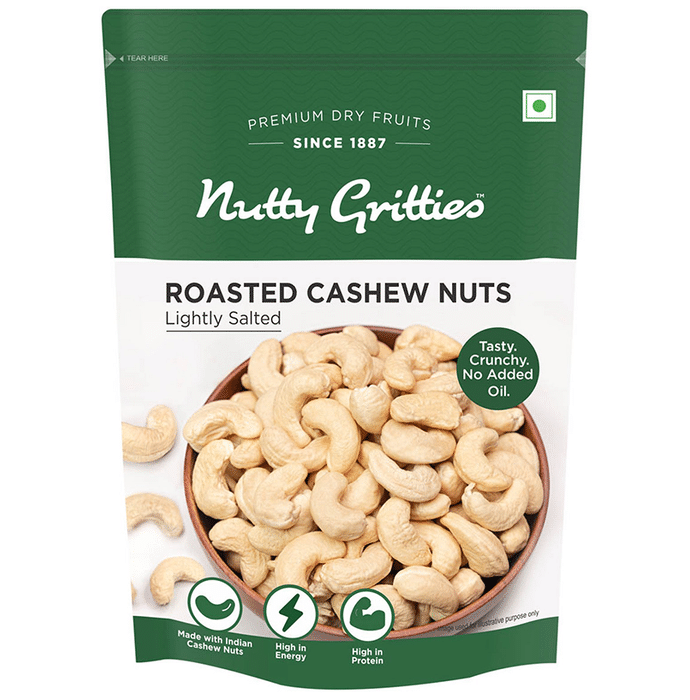 Nutty Gritties Roasted Cashew Nuts Lightly Salted (200gm Each)