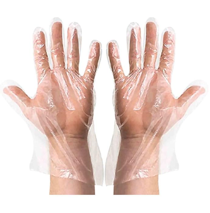 Impex Large Transparent Disposable Plastic Hand Glove