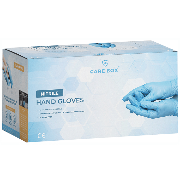 Care Box Nitrile Hand Glove Blue