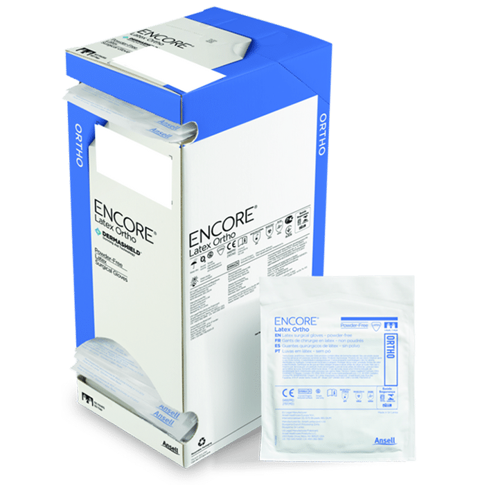Ansell Encore Latex Ortho Powder Free Surgical Glove 7.5