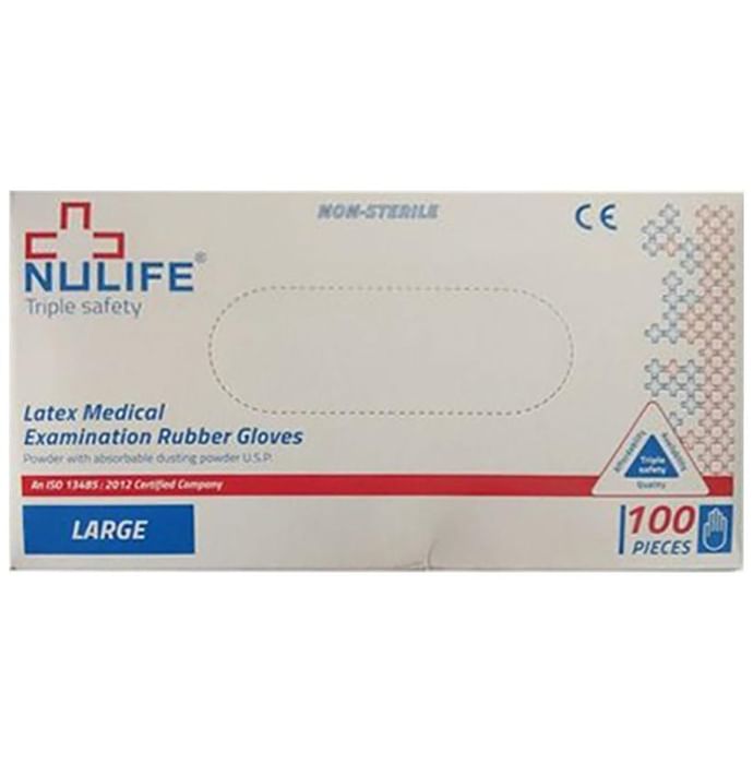Nulife Latex Medical Examination Powdered Gloves Large