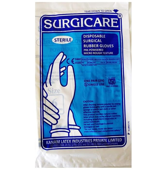 Surgicare Disposable Rubber Gloves 6