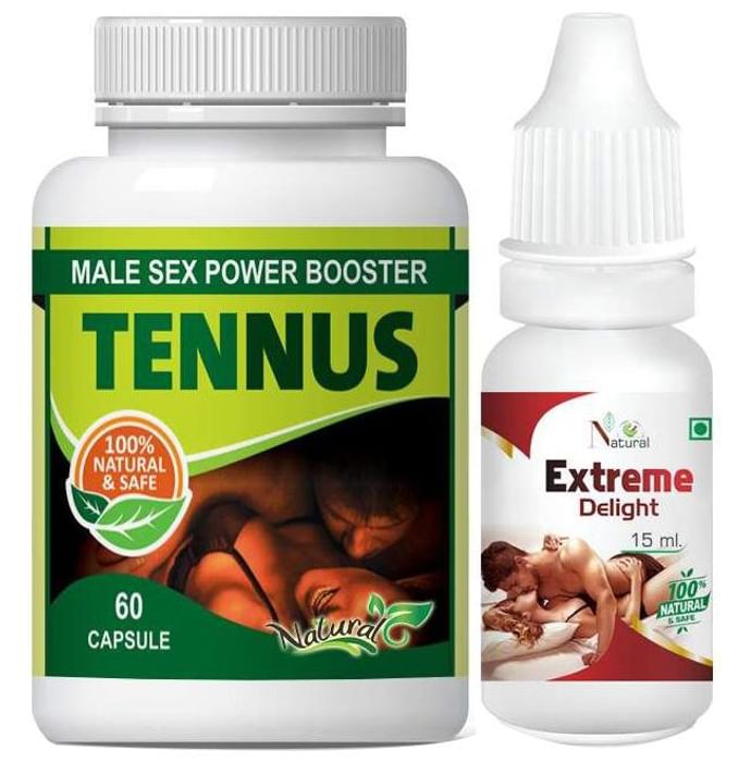 Natural Combo Pack of Tennus 60 Capsules & Extreme Delight 15ml