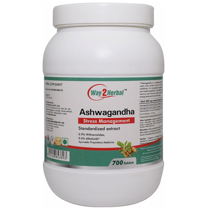 Way2Herbal Ashwagandha Stress Management Tablet