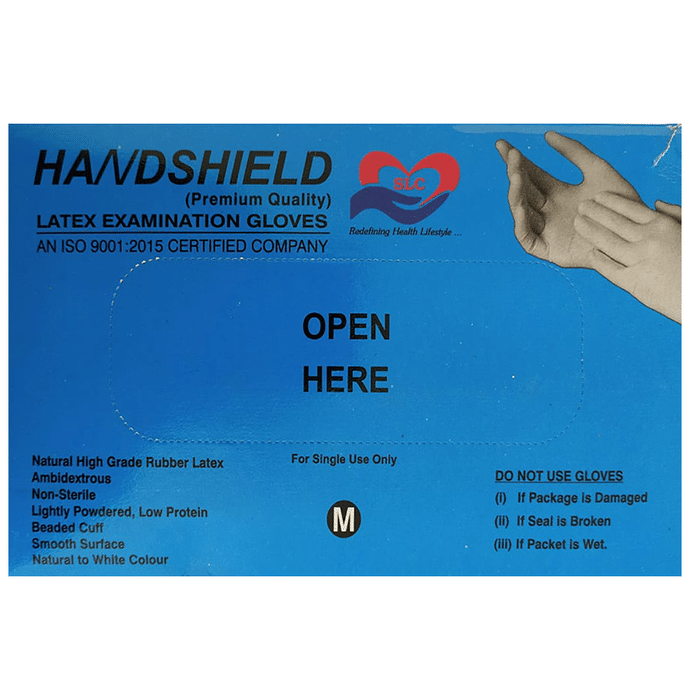 SLC Handshield Premium Quality Latex Examination Glove