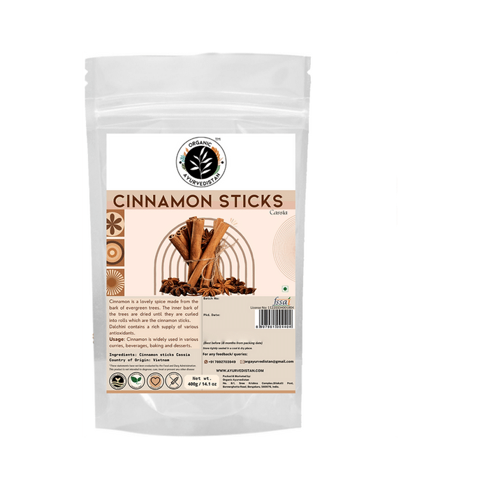 Organic Ayurvedistan Cassia Cinnamon Stick