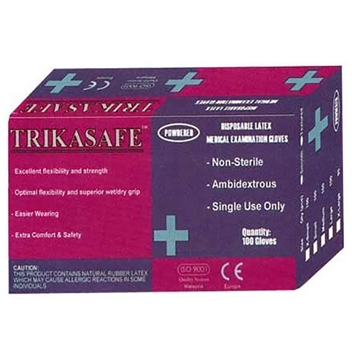Trikasafe Non Sterile Examination Pair of Gloves Small