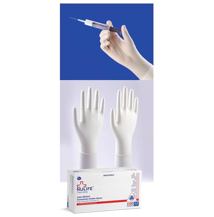 Nulife Latex Examination Non-Powdered, Non Sterile Glove Medium
