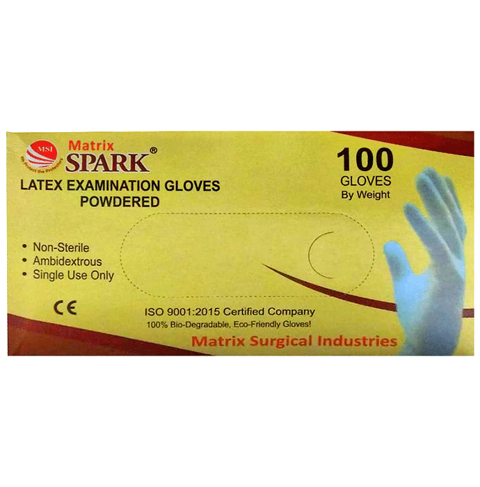 Matrix Spark Medium Latex Powdered Examination Glove