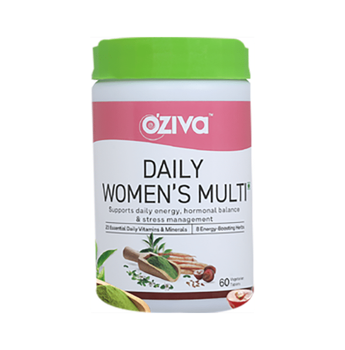 Oziva Daily Women's Multi Vegetarian Tablet for Daily Energy, Hormonal Balance & Stress Management