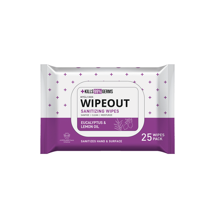Myglamm Combo Pack of Wipeout Sanitizing Wipes (25 Pcs Each)