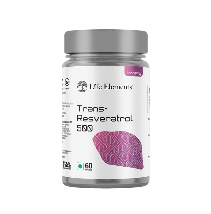 Life Elements Trans-Resveratrol 500 Vegetable Capsule