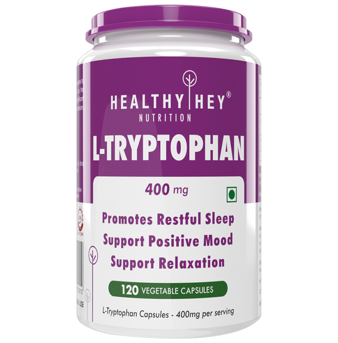 HealthyHey L-Tryptophan 400mg Vegetable Capsule