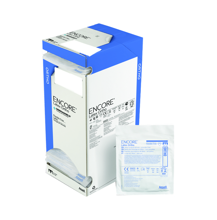 Ansell Encore Latex Ortho Powder Free Surgical Glove 8.5