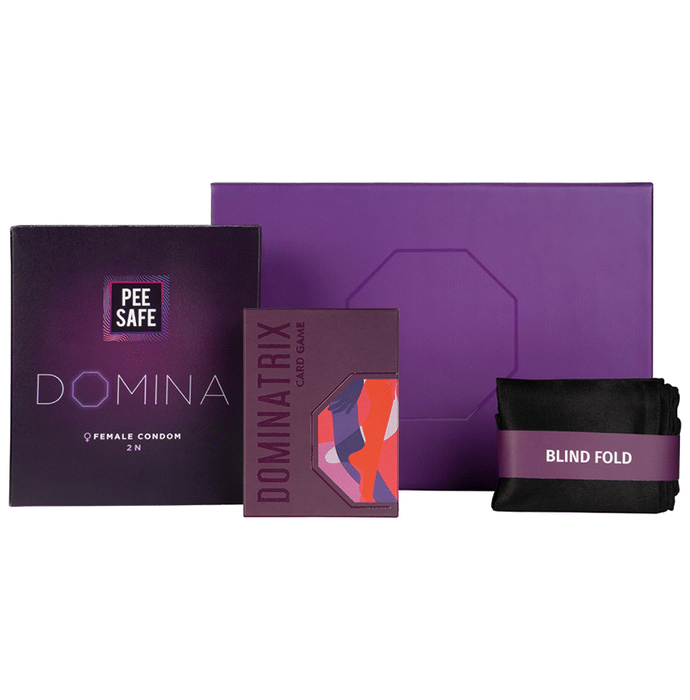 Pee Safe Combo pack of Dominatrix Card Game with Female Condoms 2 Each