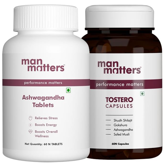 Man Matters Immunity Combo Pack of Ashwagandha Tablet & Tostero Capsule (60 Each)
