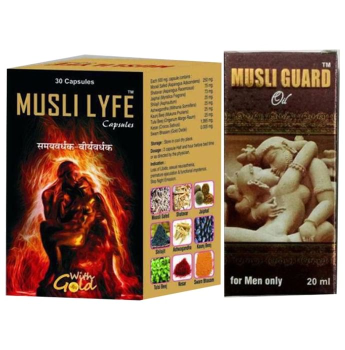 G & G Pharmacy Combo Pack of Musli Lyfe 30 Capsule and Musli Guard Oil 20ml
