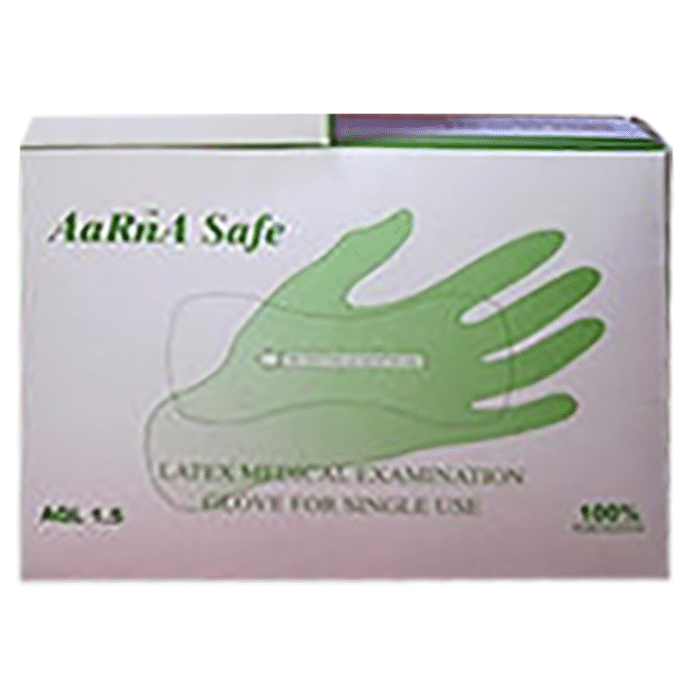 Aarna Safe Latex Medical Examination Glove Small White