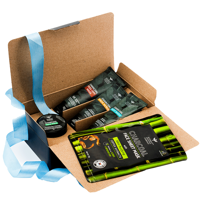 Bombay Shaving Company 5-in1 Charcoal De-tan & Detox Valentine's Day Gift Kit Kit