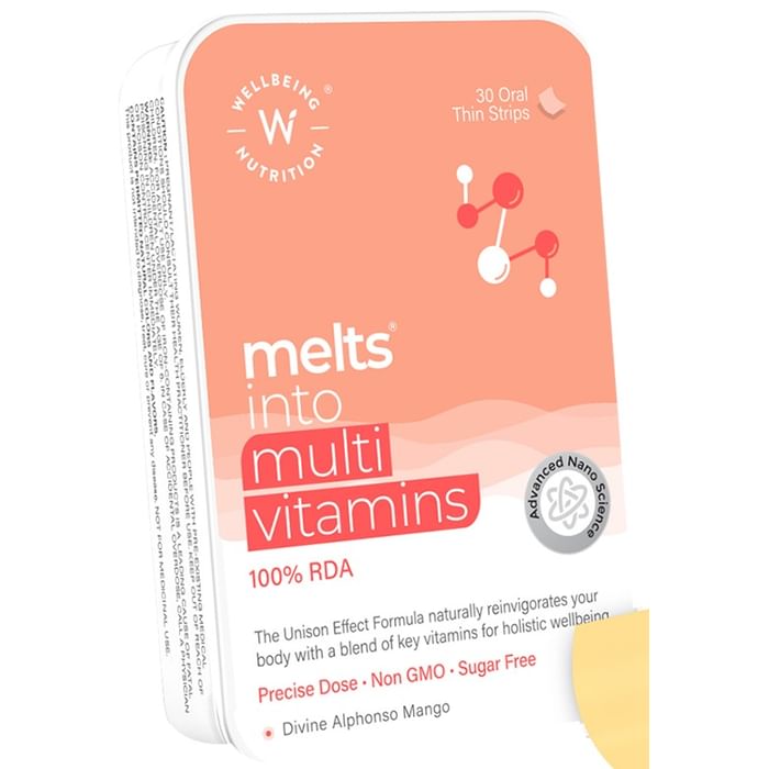 Wellbeing Nutrition Melts Into Multi Vitamins Oral Thin Strip Sugar Free