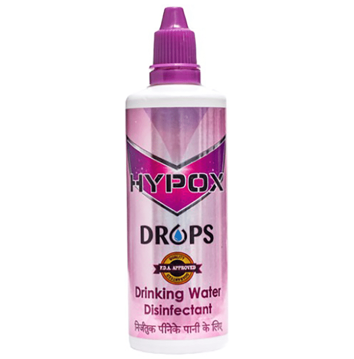 Hypox Drops Sodium Hypochlorite 4% w/w FDA Approved USP Grade Drinking Water Disinfectant