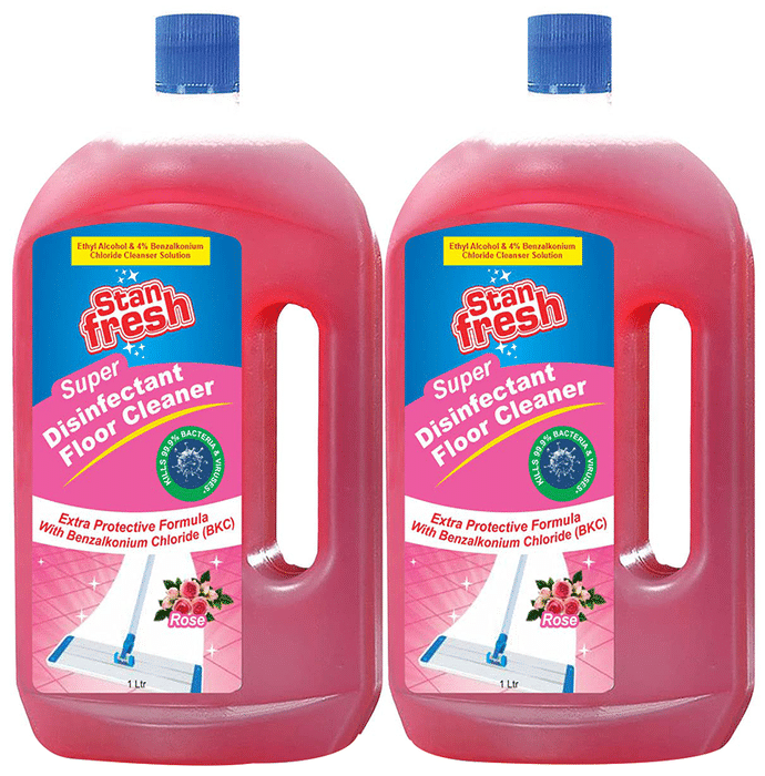 Stan Fresh Super Disinfectant Floor Cleaner (1 Litre Each) Rose