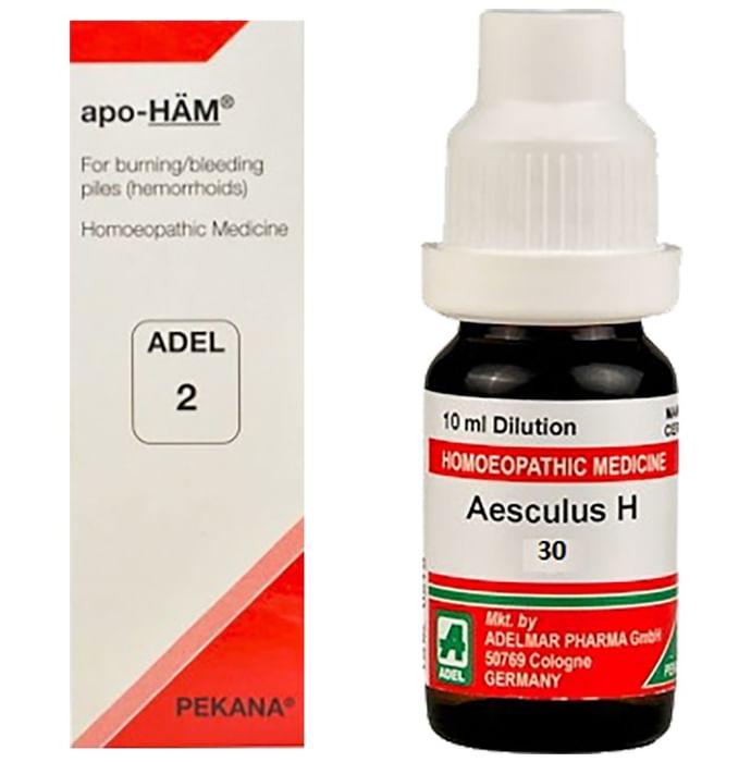 ADEL Piles Care Combo Pack of ADEL 2 Apo-Ham Drop 20ml & Aesculus H Dilution 30 CH 10ml