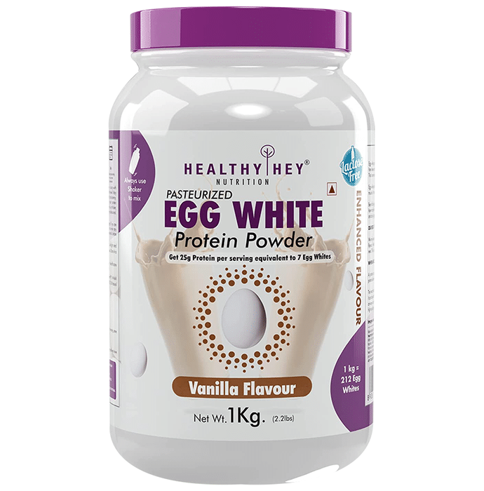 HealthyHey Nutrition Pasteurized Egg White Protein Powder Vanilla